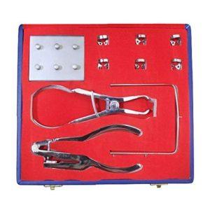 API Dental Rubber Dam Kit Paedo 5X5 With 6 Clamps (Stainless Steel)
